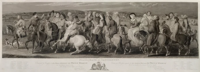 Die Pilgerreise nach Canterbury, graviert von James Heath (1757-1834) und Luigi Schiavonetti (1765-1810)